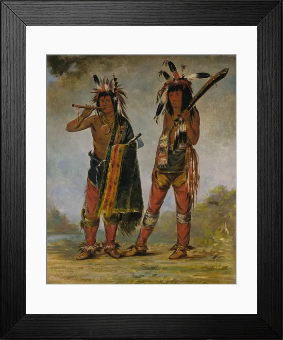 Framed Print : Two Young Men, 1835 or 1836. Creator: George Catlin Framed Print : Two Young Men, 1835 or 1836. Creator: George Catlin