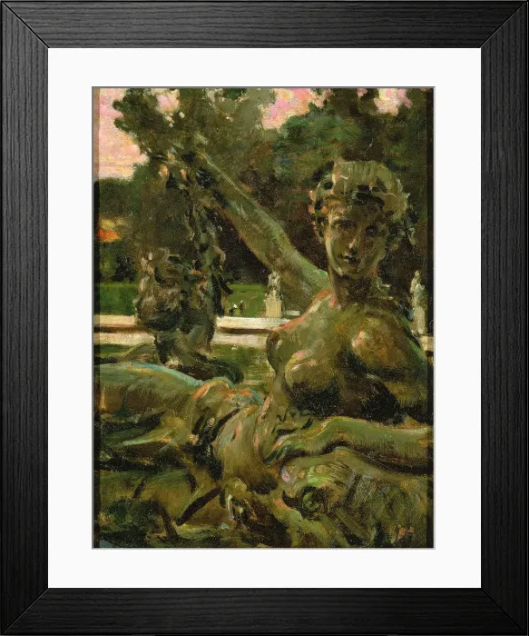Framed Print : Nymph and Cupid, 1913. Creator: Carroll Beckwith Framed Print : Nymph and Cupid, 1913. Creator: Carroll Beckwith