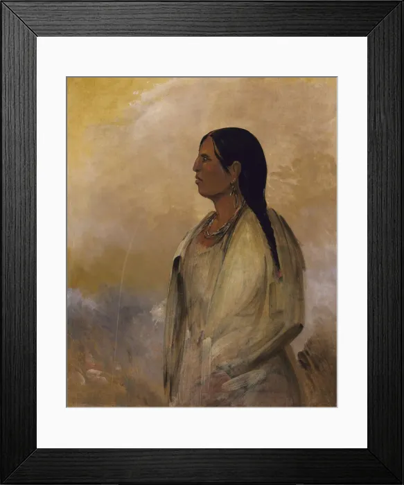 Framed Print : A Choctaw Woman, 1834. Creator: George Catlin Framed Print : A Choctaw Woman, 1834. Creator: George Catlin