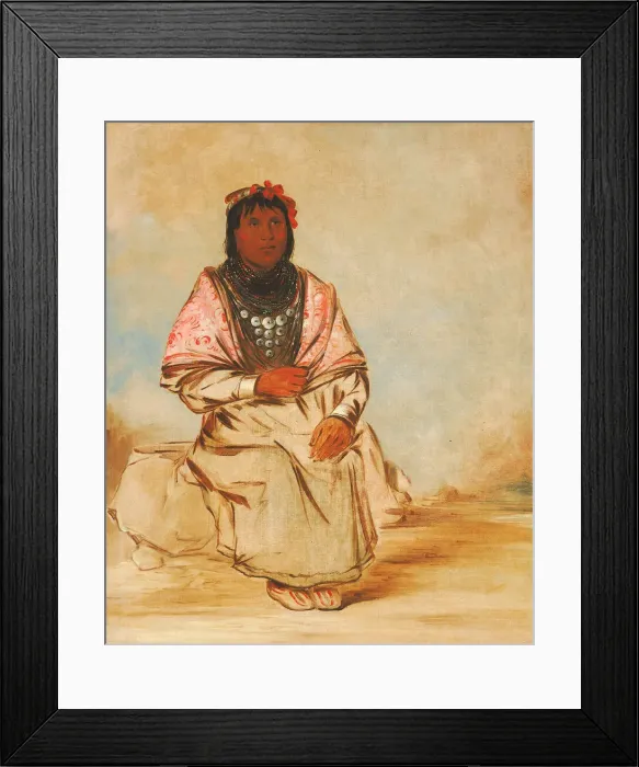 Framed Print : A Seminole Woman, 1838. Creator: George Catlin Framed Print : A Seminole Woman, 1838. Creator: George Catlin