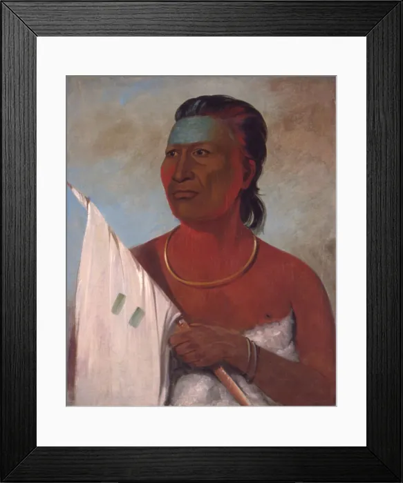 Framed Print : Nah-pope adviser to Black Hawk, 1832. Creator: George Catlin Framed Print : Nah-pope adviser to Black Hawk, 1832. Creator: George Catlin