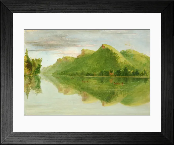 Framed Print : View on the Upper Mississippi, Beautiful Prairie Bluffs, 1835-1836 Framed Print : View on the Upper Mississippi, Beautiful Prairie Bluffs, 1835-1836