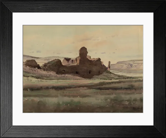 Framed Print : Pueblo Bonito Ruin, Chaco Canyon, New Mexico, 1888. Creator: De Lancey Gill Framed Print : Pueblo Bonito Ruin, Chaco Canyon, New Mexico, 1888. Creator: De Lancey Gill