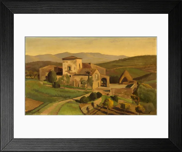 Framed Print : A Tuscan Farm, ca. 1926-1931. Creator: Edward Bruce Framed Print : A Tuscan Farm, ca. 1926-1931. Creator: Edward Bruce