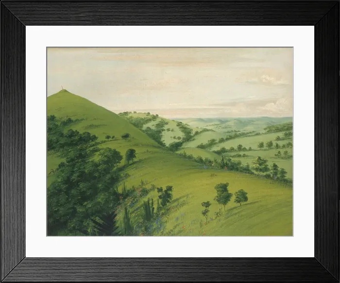 Framed Print : Blackbirds Grave, a Back View, Prairies Enameled with Flowers, 1832