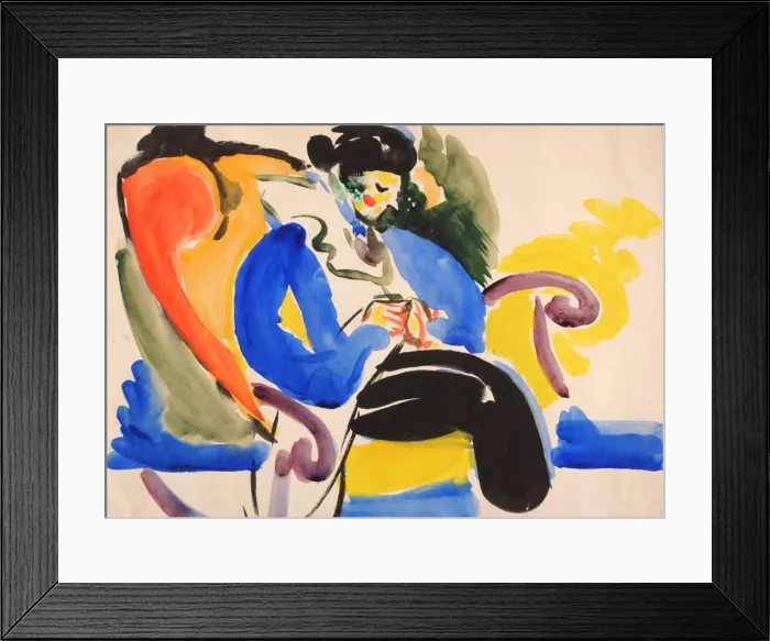Framed Print : Calligraphic #2 Woman on Chair, 1914-1918. Creator: Henry Lyman Sayen Framed Print : Calligraphic #2 Woman on Chair, 1914-1918. Creator: Henry Lyman Sayen