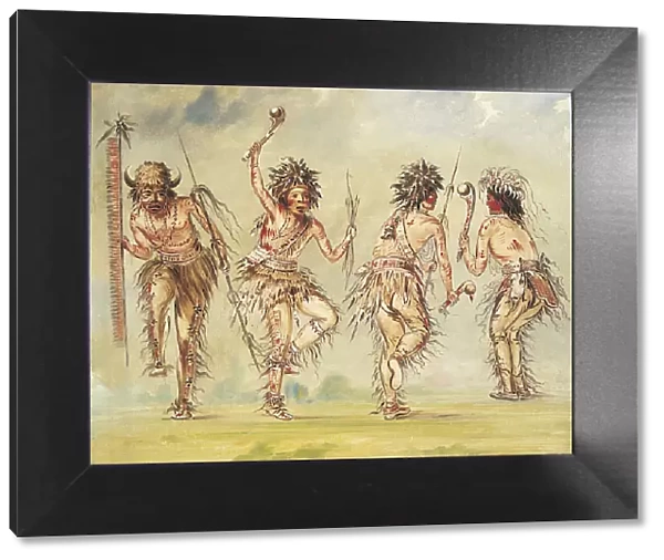 Four Dancers, 1843-1844. Creator: George Catlin