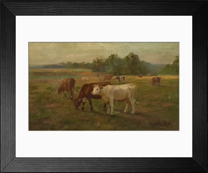 Framed Print : Cows, n. d. Creator: Edward Mitchell Bannister