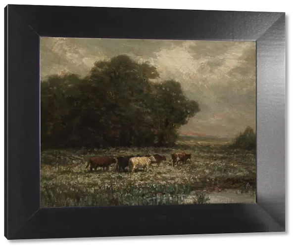 Untitled (landscape with cattle grazing), 1897. Creator: Edward Mitchell Bannister