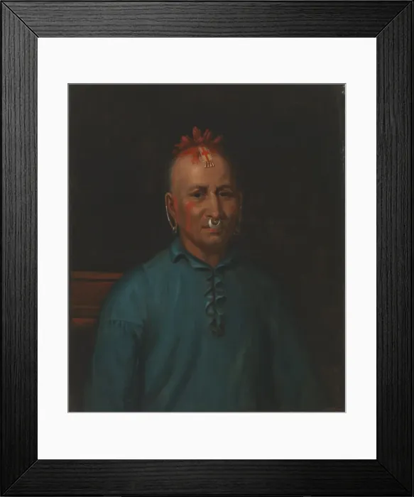 Framed Print : Kish-Kallo-Wa (Family Algonquian-Tribe Shawnee), 1832-1833. Creator: Henry Inman Framed Print : Kish-Kallo-Wa (Family Algonquian-Tribe Shawnee), 1832-1833. Creator: Henry Inman