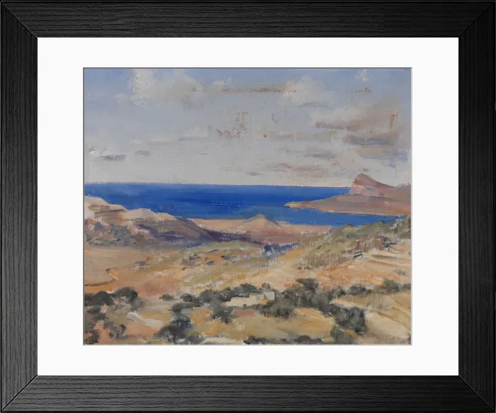 Framed Print : Shore with Blue Sea, n. d. Creator: Eleanor Harris Framed Print : Shore with Blue Sea, n. d. Creator: Eleanor Harris