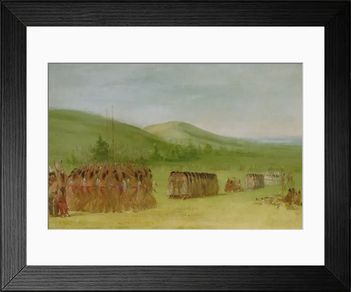 Framed Print : Ball-play Dance, Choctaw, 1834-1835. Creator: George Catlin Framed Print : Ball-play Dance, Choctaw, 1834-1835. Creator: George Catlin