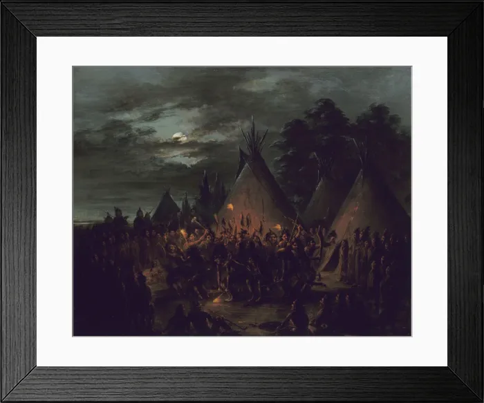 Framed Print : Scalp Dance, Sioux, 1845-1848. Creator: George Catlin Framed Print : Scalp Dance, Sioux, 1845-1848. Creator: George Catlin