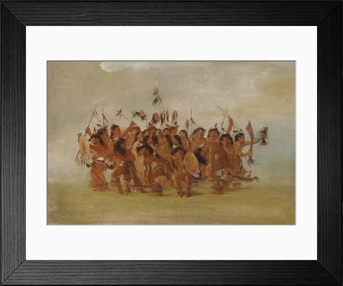Framed Print : Scalp Dance, Mouth of the Teton River, 1835-1837. Creator: George Catlin Framed Print : Scalp Dance, Mouth of the Teton River, 1835-1837. Creator: George Catlin