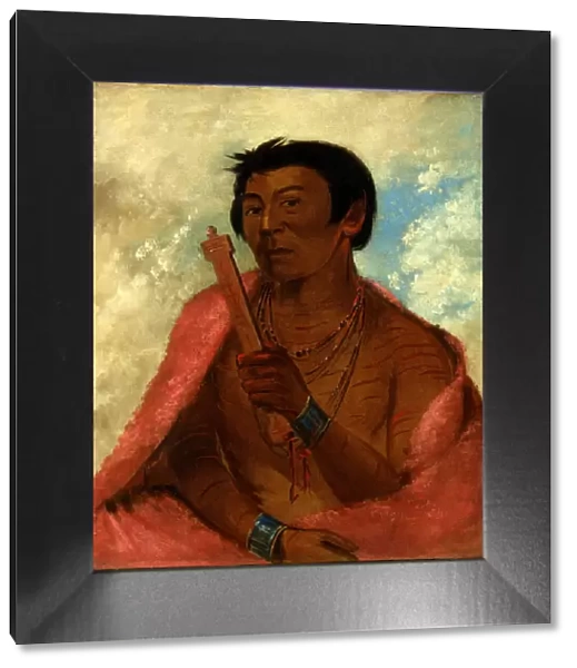 On-saw-kie, The Sauk, in the Act of Praying, 1830. Creator: George Catlin