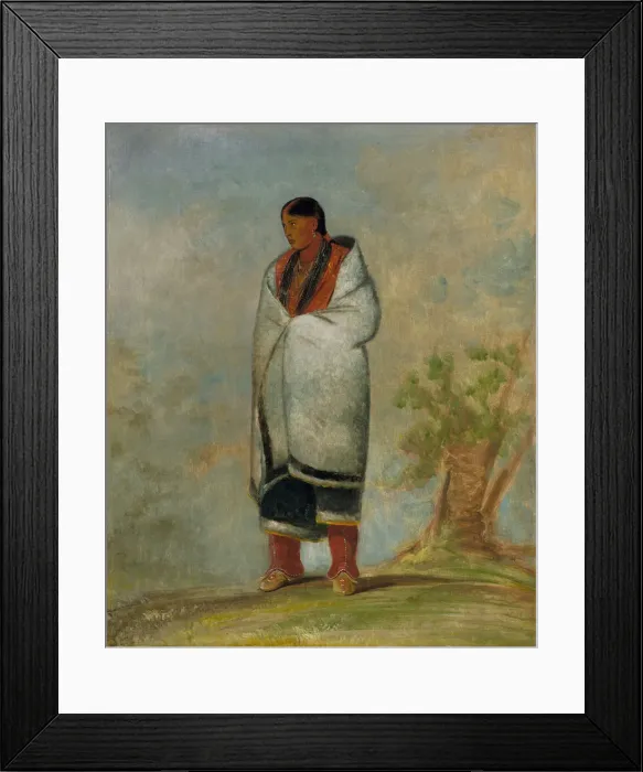 Framed Print : Wa-quoth-e-qua, The Buck's Wife, Wife of the Whale, 1835. Creator: George Catlin Framed Print : Wa-quoth-e-qua, The Buck's Wife, Wife of the Whale, 1835. Creator: George Catlin