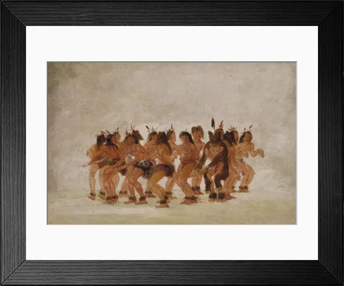 Framed Print : Bear Dance, Preparing for a Bear Hunt, 1835-1837. Creator: George Catlin Framed Print : Bear Dance, Preparing for a Bear Hunt, 1835-1837. Creator: George Catlin
