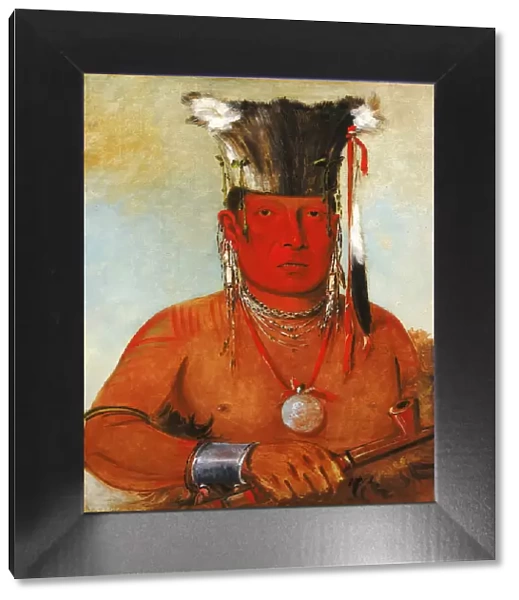 Shaw-da-mon-nee, There He Goes, a Brave, 1832. Creator: George Catlin