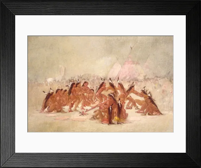 Framed Print : Pipe Dance, Assiniboine, 1835-1837. Creator: George Catlin Framed Print : Pipe Dance, Assiniboine, 1835-1837. Creator: George Catlin