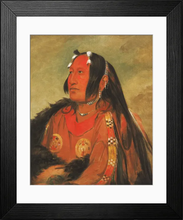 Framed Print : Wi-jun-jon, Pigeons Egg Head (The Light), a Distinguished Young Warrior, 1831 Framed Print : Wi-jun-jon, Pigeons Egg Head (The Light), a Distinguished Young Warrior, 1831