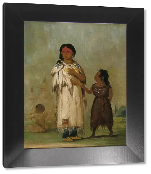 Assiniboin Woman and Child, 1832. Creator: George Catlin