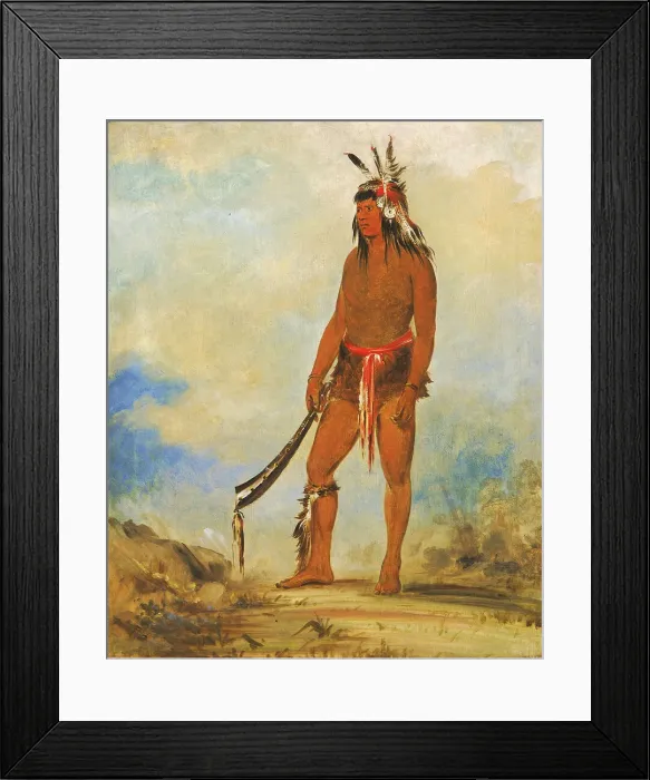 Framed Print : Won-de-tow-a, The Wonder, 1835. Creator: George Catlin Framed Print : Won-de-tow-a, The Wonder, 1835. Creator: George Catlin