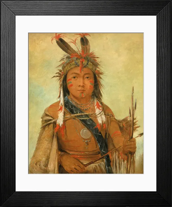 Framed Print : Ud-je-jock, Pelican, a Boy, 1845. Creator: George Catlin Framed Print : Ud-je-jock, Pelican, a Boy, 1845. Creator: George Catlin