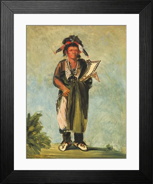 Framed Print : Wah-kon-ze-kaw, The Snake, 1828. Creator: George Catlin Framed Print : Wah-kon-ze-kaw, The Snake, 1828. Creator: George Catlin