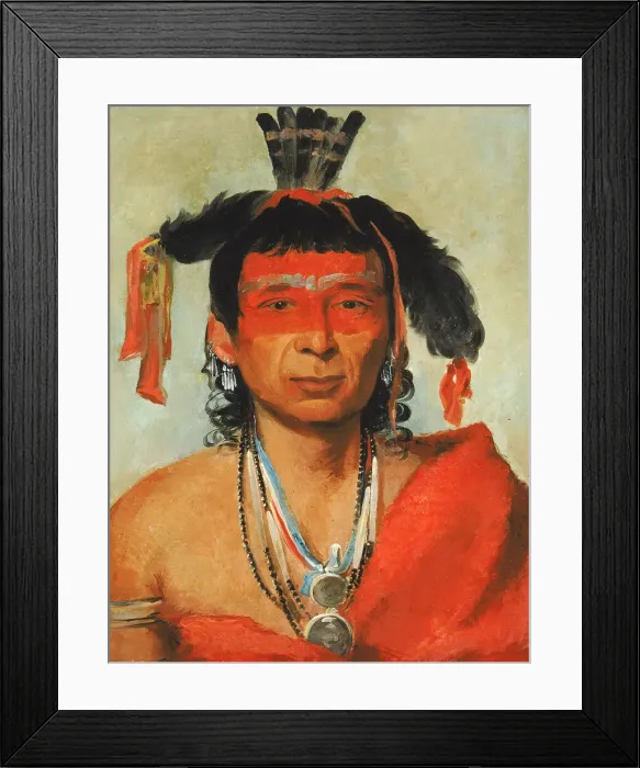 Framed Print : Mash-kee-wet, a Great Dandy, 1831. Creator: George Catlin Framed Print : Mash-kee-wet, a Great Dandy, 1831. Creator: George Catlin