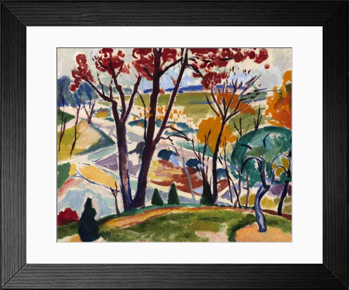 Framed Print : Landscape, Bridge, Huntingdon Valley, ca. 1915-1916. Creator: Henry Lyman Sayen Framed Print : Landscape, Bridge, Huntingdon Valley, ca. 1915-1916. Creator: Henry Lyman Sayen