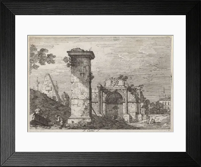 Framed Print : Landscape with Ruined Monuments, c. 1735 / 1746. Creator: Canaletto Framed Print : Landscape with Ruined Monuments, c. 1735 / 1746. Creator: Canaletto