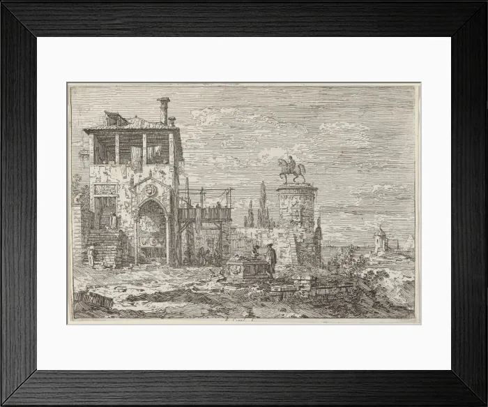 Framed Print : The Equestrian Monument, c. 1735 / 1746. Creator: Canaletto Framed Print : The Equestrian Monument, c. 1735 / 1746. Creator: Canaletto