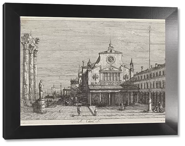 Imaginary View of S. Giacomo di Rialto, c. 1735  /  1746. Creator: Canaletto