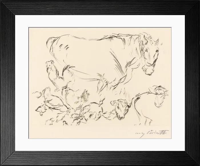 Framed Print : Verschiedene Tierstudien (Animal Studies), 1917. Creator: Lovis Corinth Framed Print : Verschiedene Tierstudien (Animal Studies), 1917. Creator: Lovis Corinth
