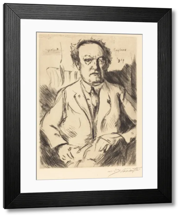 Framed Print : Gerhart Hauptmann, 1917. Creator: Lovis Corinth Framed Print : Gerhart Hauptmann, 1917. Creator: Lovis Corinth