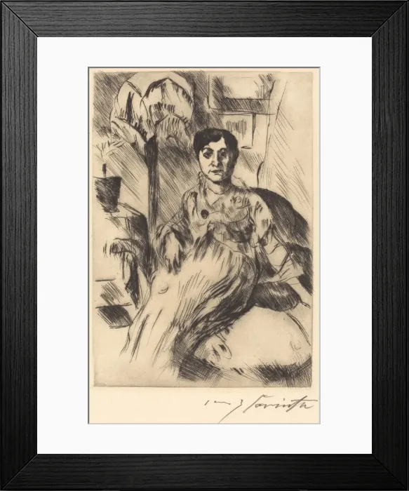 Framed Print : Interieur mit Frau (Interior with Woman), 1917. Creator: Lovis Corinth Framed Print : Interieur mit Frau (Interior with Woman), 1917. Creator: Lovis Corinth
