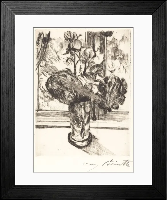 Framed Print : Rosen in einem Wasserglas (Roses in a Glass of Water), 1916. Creator: Lovis Corinth Framed Print : Rosen in einem Wasserglas (Roses in a Glass of Water), 1916. Creator: Lovis Corinth