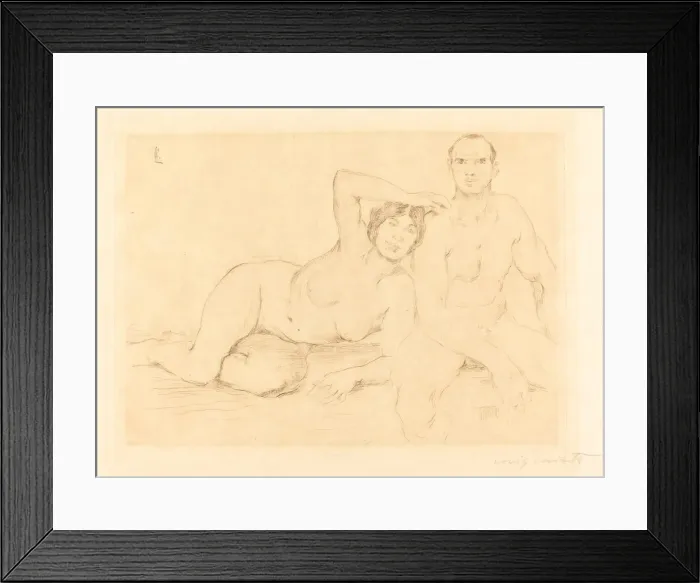 Framed Print : Zwei Menschen (Two Nudes), 1908. Creator: Lovis Corinth Framed Print : Zwei Menschen (Two Nudes), 1908. Creator: Lovis Corinth