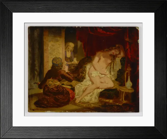 Framed Print : Oriental Princess after the Bath, ca. 1866. Creator: Miner Kilbourne Kellogg Framed Print : Oriental Princess after the Bath, ca. 1866. Creator: Miner Kilbourne Kellogg
