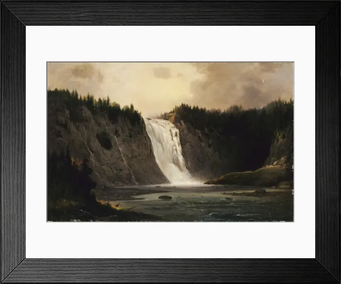 Framed Print : Waterfall on Mont-Morency, 1864. Creator: Robert Seldon Duncanson Framed Print : Waterfall on Mont-Morency, 1864. Creator: Robert Seldon Duncanson
