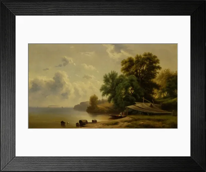 Framed Print : Landscape with Campsite, n. d. Creator: Robert Seldon Duncanson Framed Print : Landscape with Campsite, n. d. Creator: Robert Seldon Duncanson