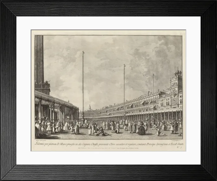 Framed Print : Procession on Corpus Christi Day in the Piazza San Marco, 1763 / 1766 Framed Print : Procession on Corpus Christi Day in the Piazza San Marco, 1763 / 1766