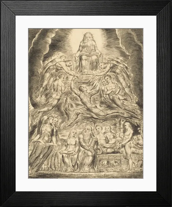Framed Print : Satan Before the Throne of God, 1825. Creator: William Blake Framed Print : Satan Before the Throne of God, 1825. Creator: William Blake