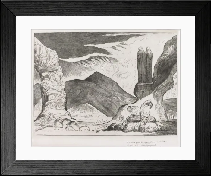 Framed Print : The Circle of the Falsifiers: Dante and Virgil Covering their Noses because of the stench Framed Print : The Circle of the Falsifiers: Dante and Virgil Covering their Noses because of the stench