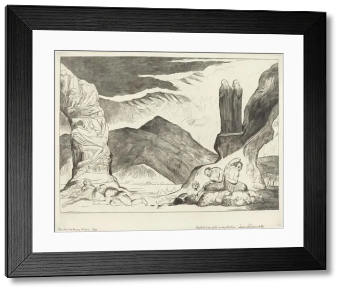 Framed Print : The Circle of the Falsifiers; Dante and Virgil Covering their Noses because of the stench Framed Print : The Circle of the Falsifiers; Dante and Virgil Covering their Noses because of the stench