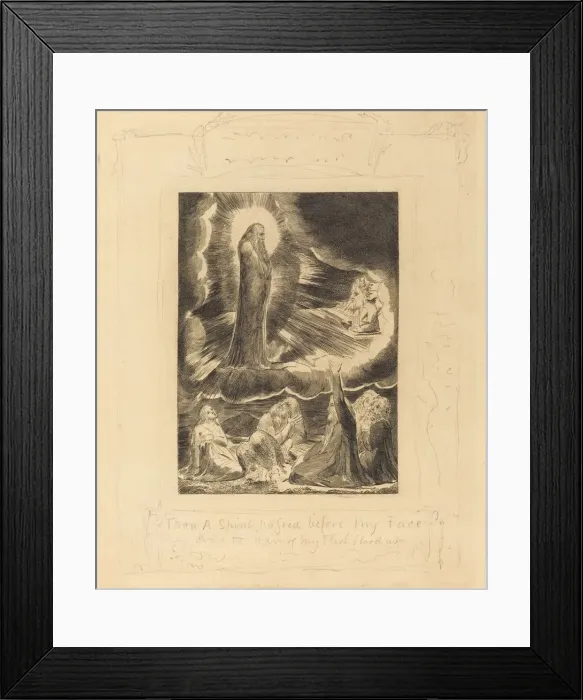 Framed Print : The Vision of Eliphaz, 1825. Creator: William Blake Framed Print : The Vision of Eliphaz, 1825. Creator: William Blake