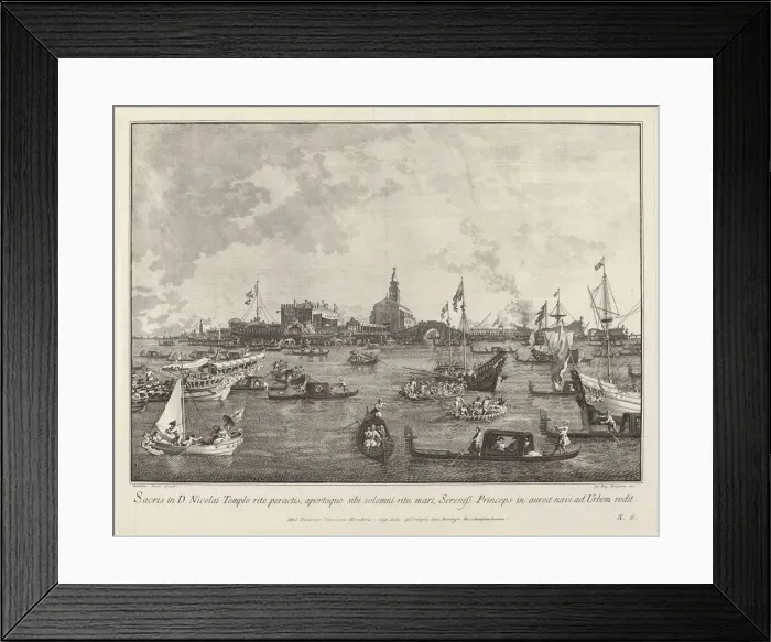 Framed Print : The Doge in the Bucintoro Leaving San Nicolodi Lido, 1763 / 1766 Framed Print : The Doge in the Bucintoro Leaving San Nicolodi Lido, 1763 / 1766