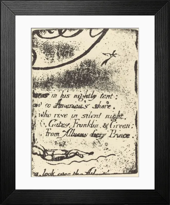 Framed Print : Restrike from fragment of cancelled plate for A Prophecy, 1793