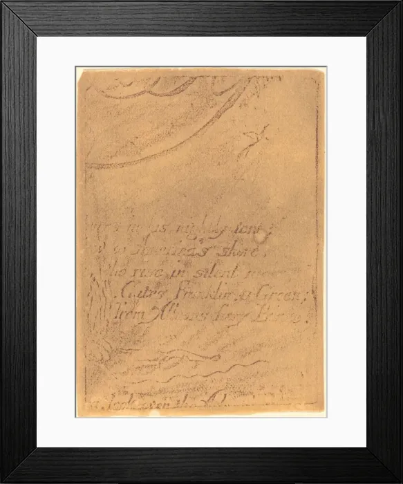 Framed Print : Restrike from fragment of cancelled plate for A Prophecy, 1793 Framed Print : Restrike from fragment of cancelled plate for A Prophecy, 1793