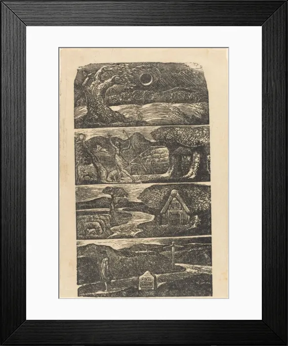 Framed Print : The Pastorals of Virgil, 1821. Creator: William Blake Framed Print : The Pastorals of Virgil, 1821. Creator: William Blake